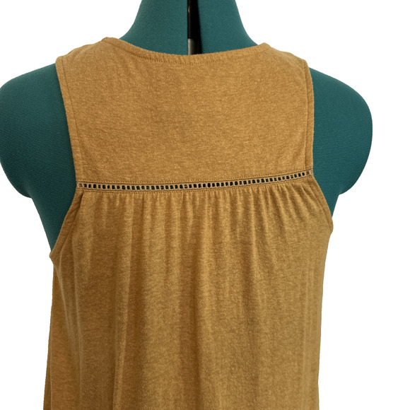Anthropologie V Neck Loose Fit Tank Top Burnt‎ Orange Sienna Size Medium Boho - Picture 4 of 8